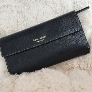 Kate Spade Black Textured Wallet